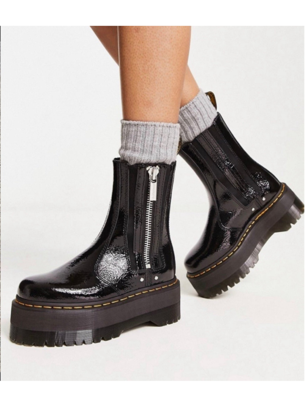 New Dr Martens Chelsea Max Distressed Platform Boots 6